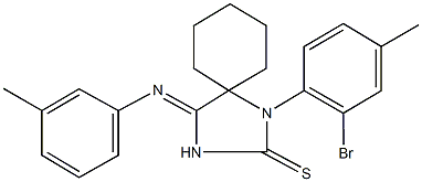 311324-65-9 1-(2-bromo-4-methylphenyl)-4-[(3-methylphenyl)imino]-1,3-diazaspiro[4.5]decane-2-thione
