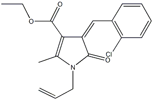ethyl 1-allyl-4-(2-chlorobenzylidene)-2-methyl-5-oxo-4,5-dihydro-1H-pyrrole-3-carboxylate Struktur