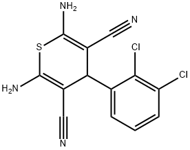 2,6-diamino-4-(2,3-dichlorophenyl)-4H-thiopyran-3,5-dicarbonitrile Structure