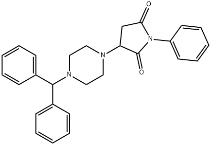 3-(4-benzhydryl-1-piperazinyl)-1-phenyl-2,5-pyrrolidinedione Struktur