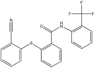 2-[(2-cyanophenyl)sulfanyl]-N-[2-(trifluoromethyl)phenyl]benzamide Structure