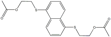 2-[(5-{[2-(acetyloxy)ethyl]sulfanyl}-1-naphthyl)sulfanyl]ethyl acetate 结构式