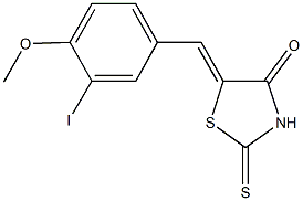 5-(3-iodo-4-methoxybenzylidene)-2-thioxo-1,3-thiazolidin-4-one Structure