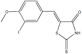 5-(3-iodo-4-methoxybenzylidene)-2-thioxo-1,3-thiazolidin-4-one 结构式