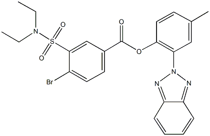 2-(2H-1,2,3-benzotriazol-2-yl)-4-methylphenyl 4-bromo-3-[(diethylamino)sulfonyl]benzoate Struktur