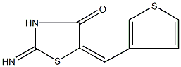 2-imino-5-(3-thienylmethylene)-1,3-thiazolidin-4-one Structure