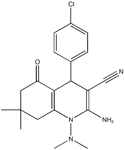 311813-41-9 2-amino-4-(4-chlorophenyl)-1-(dimethylamino)-7,7-dimethyl-5-oxo-1,4,5,6,7,8-hexahydro-3-quinolinecarbonitrile