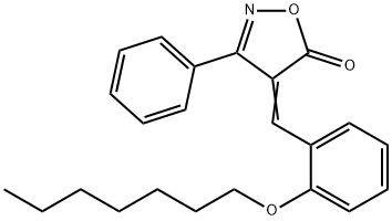 4-[2-(heptyloxy)benzylidene]-3-phenyl-5(4H)-isoxazolone 结构式