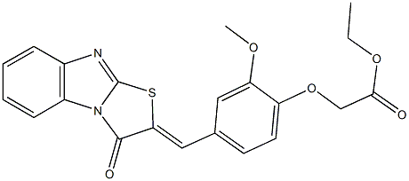312269-86-6 ethyl {2-methoxy-4-[(3-oxo[1,3]thiazolo[3,2-a]benzimidazol-2(3H)-ylidene)methyl]phenoxy}acetate