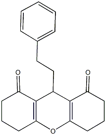 9-(2-phenylethyl)-3,4,5,6,7,9-hexahydro-1H-xanthene-1,8(2H)-dione Struktur