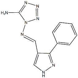 N-(5-amino-1H-tetraazol-1-yl)-N-[(3-phenyl-1H-pyrazol-4-yl)methylene]amine Structure