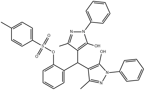 2-[bis(5-hydroxy-3-methyl-1-phenyl-1H-pyrazol-4-yl)methyl]phenyl 4-methylbenzenesulfonate Structure