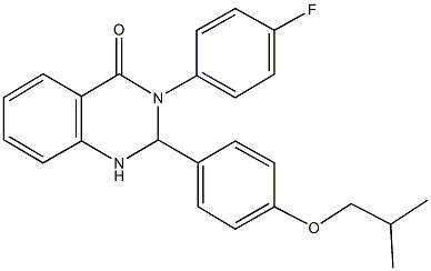 3-(4-fluorophenyl)-2-(4-isobutoxyphenyl)-2,3-dihydro-4(1H)-quinazolinone Structure