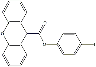 4-iodophenyl 9H-xanthene-9-carboxylate Struktur