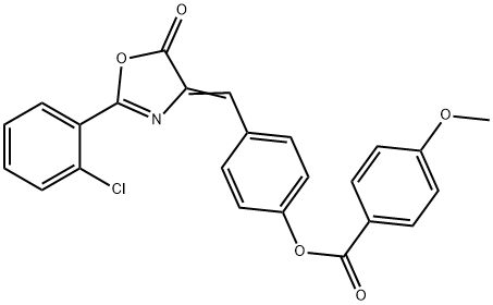 4-[(2-(2-chlorophenyl)-5-oxo-1,3-oxazol-4(5H)-ylidene)methyl]phenyl 4-methoxybenzoate,312497-00-0,结构式