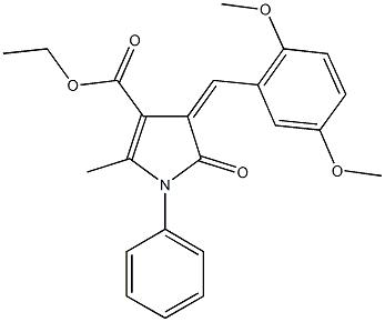 312499-07-3 ethyl 4-(2,5-dimethoxybenzylidene)-2-methyl-5-oxo-1-phenyl-4,5-dihydro-1H-pyrrole-3-carboxylate
