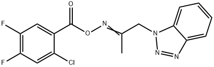 1-(1H-1,2,3-benzotriazol-1-yl)acetone O-(2-chloro-4,5-difluorobenzoyl)oxime 化学構造式