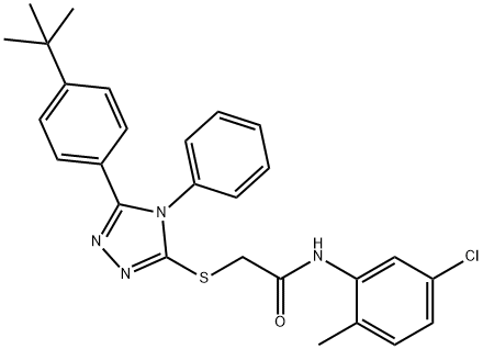 312503-24-5 2-{[5-(4-tert-butylphenyl)-4-phenyl-4H-1,2,4-triazol-3-yl]sulfanyl}-N-(5-chloro-2-methylphenyl)acetamide
