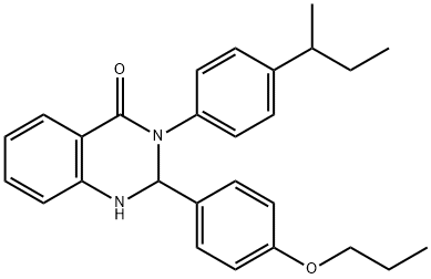 3-(4-sec-butylphenyl)-2-(4-propoxyphenyl)-2,3-dihydro-4(1H)-quinazolinone Structure