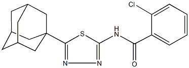 N-[5-(1-adamantyl)-1,3,4-thiadiazol-2-yl]-2-chlorobenzamide Structure