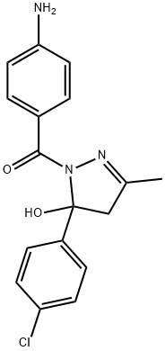 1-(4-aminobenzoyl)-5-(4-chlorophenyl)-3-methyl-4,5-dihydro-1H-pyrazol-5-ol Structure