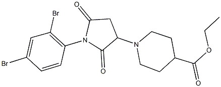 312538-01-5 ethyl 1-[1-(2,4-dibromophenyl)-2,5-dioxo-3-pyrrolidinyl]-4-piperidinecarboxylate