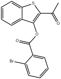 2-acetyl-1-benzothien-3-yl 2-bromobenzoate Struktur