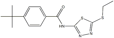 4-tert-butyl-N-[5-(ethylsulfanyl)-1,3,4-thiadiazol-2-yl]benzamide Struktur