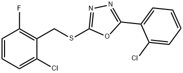 2-[(2-chloro-6-fluorobenzyl)sulfanyl]-5-(2-chlorophenyl)-1,3,4-oxadiazole,312705-30-9,结构式