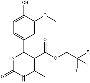 312734-82-0 2,2,2-trifluoroethyl 4-(4-hydroxy-3-methoxyphenyl)-6-methyl-2-oxo-1,2,3,4-tetrahydro-5-pyrimidinecarboxylate