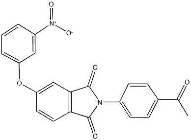 2-(4-acetylphenyl)-5-{3-nitrophenoxy}-1H-isoindole-1,3(2H)-dione Struktur