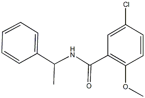 5-chloro-2-methoxy-N-(1-phenylethyl)benzamide 化学構造式