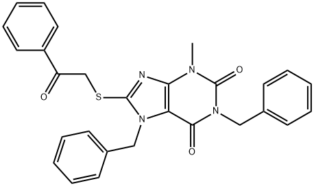 312924-05-3 1,7-dibenzyl-3-methyl-8-[(2-oxo-2-phenylethyl)sulfanyl]-3,7-dihydro-1H-purine-2,6-dione