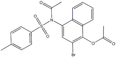 4-{acetyl[(4-methylphenyl)sulfonyl]amino}-2-bromo-1-naphthyl acetate 结构式
