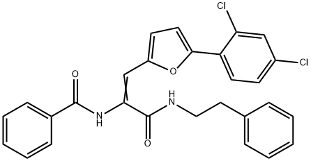 N-(2-[5-(2,4-dichlorophenyl)-2-furyl]-1-{[(2-phenylethyl)amino]carbonyl}vinyl)benzamide|