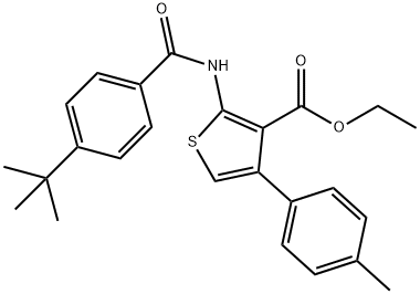 ethyl 2-[(4-tert-butylbenzoyl)amino]-4-(4-methylphenyl)-3-thiophenecarboxylate,312939-79-0,结构式