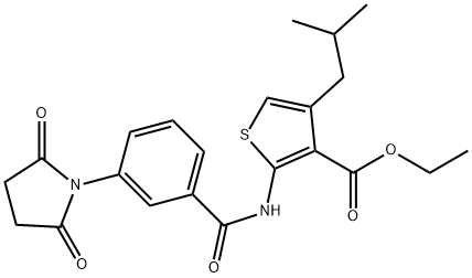 312940-24-2 ethyl 2-{[3-(2,5-dioxo-1-pyrrolidinyl)benzoyl]amino}-4-isobutyl-3-thiophenecarboxylate