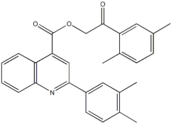 312947-80-1 2-(2,5-dimethylphenyl)-2-oxoethyl 2-(3,4-dimethylphenyl)-4-quinolinecarboxylate