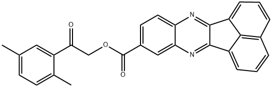 2-(2,5-dimethylphenyl)-2-oxoethyl acenaphtho[1,2-b]quinoxaline-9-carboxylate 结构式