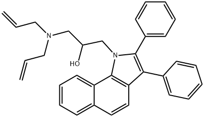 1-(diallylamino)-3-(2,3-diphenyl-1H-benzo[g]indol-1-yl)-2-propanol Struktur