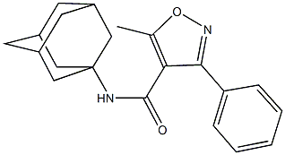 N-(1-adamantyl)-5-methyl-3-phenyl-4-isoxazolecarboxamide Struktur