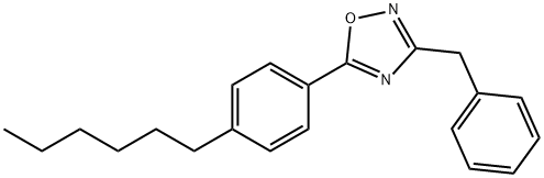 5-(4-hexylphenyl)-3-(phenylmethyl)-1,2,4-oxadiazole Structure