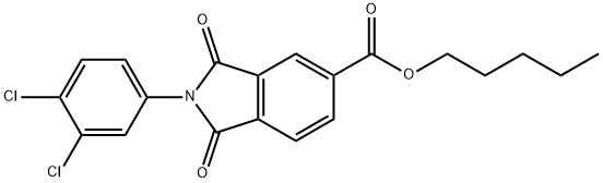 pentyl 2-(3,4-dichlorophenyl)-1,3-dioxo-5-isoindolinecarboxylate Struktur