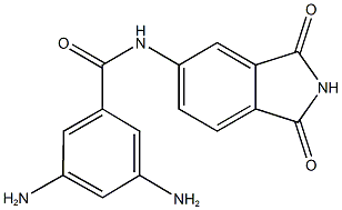 3,5-diamino-N-(1,3-dioxo-2,3-dihydro-1H-isoindol-5-yl)benzamide Struktur