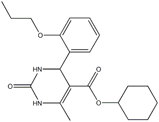 313244-06-3 cyclohexyl 6-methyl-2-oxo-4-(2-propoxyphenyl)-1,2,3,4-tetrahydro-5-pyrimidinecarboxylate