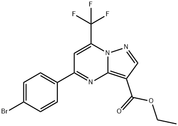 ethyl 5-(4-bromophenyl)-7-(trifluoromethyl)pyrazolo[1,5-a]pyrimidine-3-carboxylate Structure
