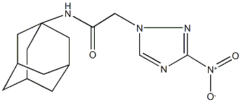 N-(1-adamantyl)-2-{3-nitro-1H-1,2,4-triazol-1-yl}acetamide Struktur