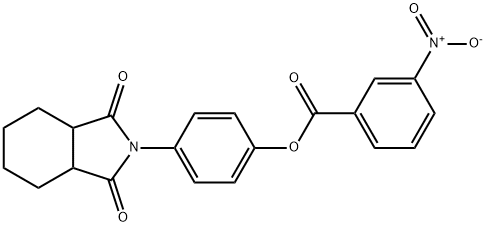 4-(1,3-dioxooctahydro-2H-isoindol-2-yl)phenyl 3-nitrobenzoate Structure