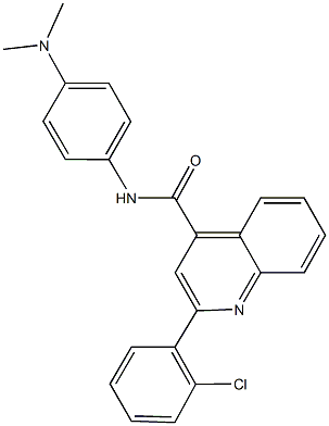 2-(2-chlorophenyl)-N-[4-(dimethylamino)phenyl]-4-quinolinecarboxamide Struktur
