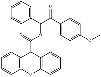 2-(4-methoxyphenyl)-2-oxo-1-phenylethyl 9H-xanthene-9-carboxylate,313395-05-0,结构式